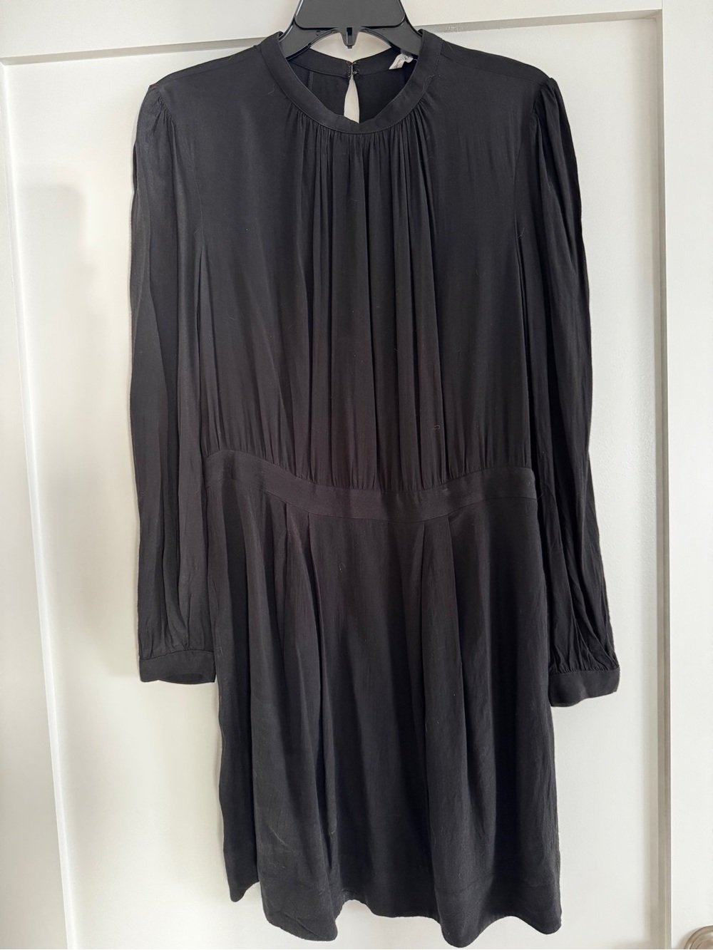 & Other Stories Black Long-Sleeve Waist Dress